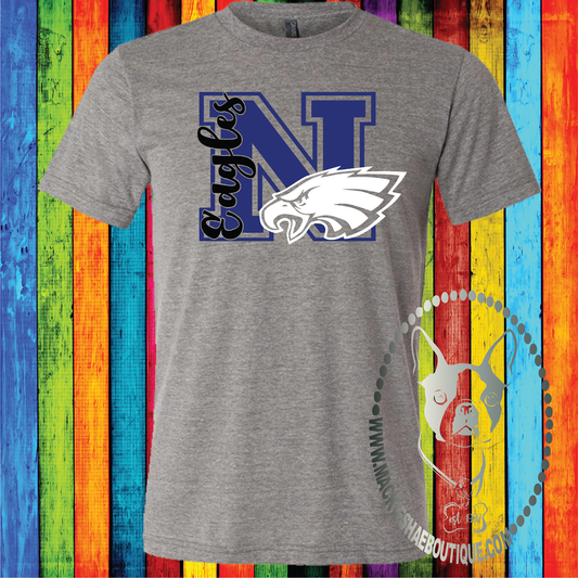 Ness City Eagles N for Eagles Custom Shirt, Soft Short Sleeve