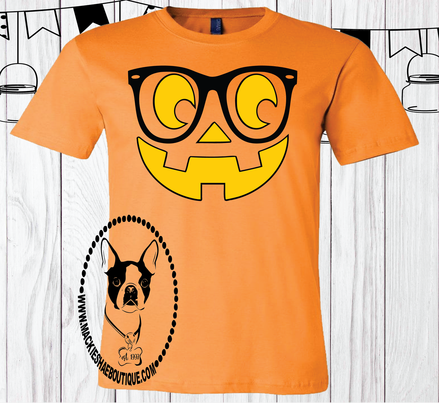 Nerdy Pumpkin Custom Shirt for Kids, Short Sleeve