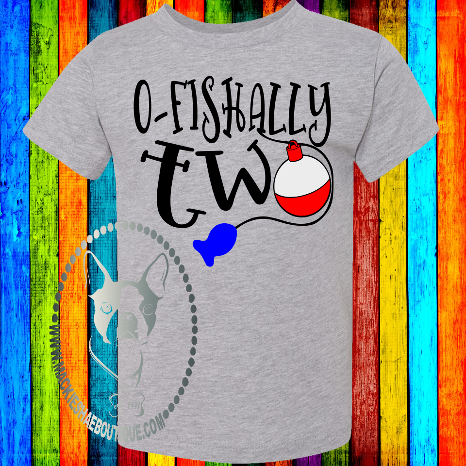 O-Fishally Two (Get Any Number) Custom Shirt for Kids, Short Sleeve