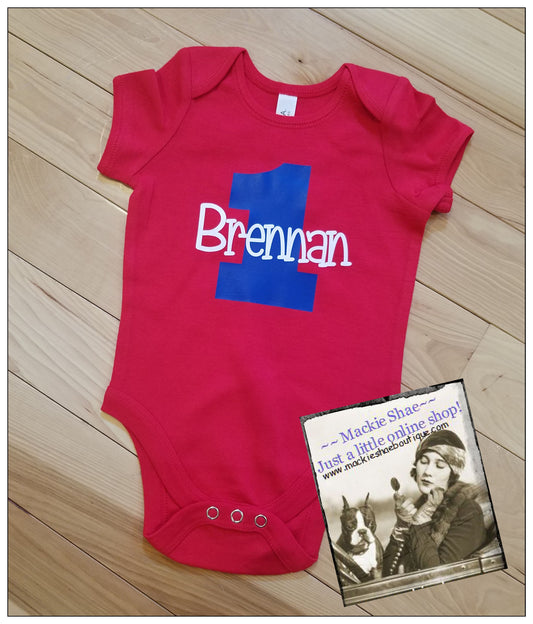 1st Birthday Personalized Custom Body Suit for Kids