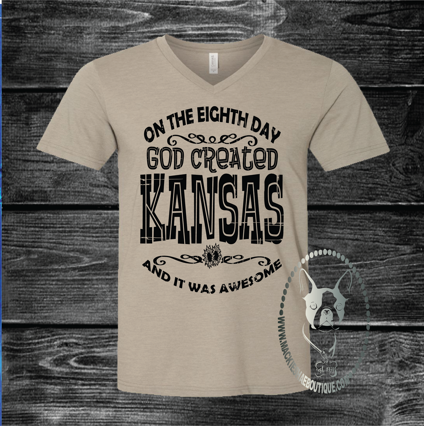 On the Eighth Day, God Created KANSAS And It Was Awesome Custom Shirt, Short-Sleeve