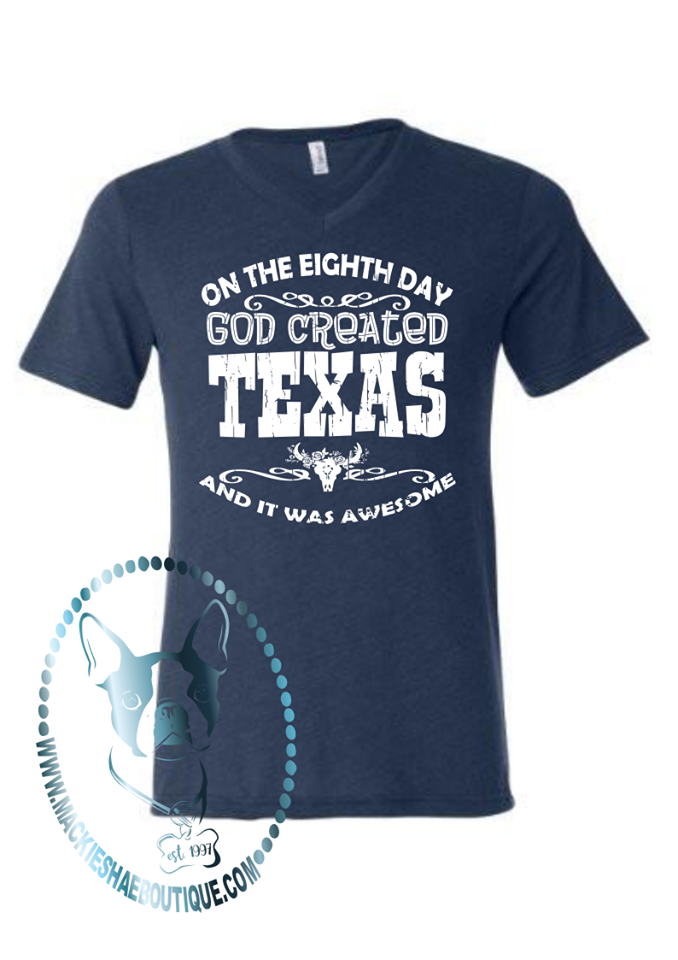 On the Eighth Day, God Created TEXAS And It Was Awesome Custom Shirt, Short-Sleeve