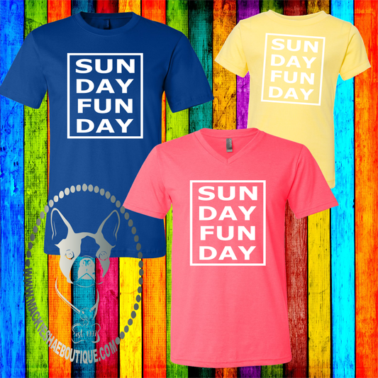 Pathway Sunday Funday Soft Tee, V-Neck Adult