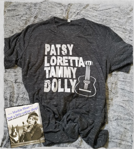 Patsy, Loretta, Tammy, and Dolly Custom Shirt, Short-Sleeve