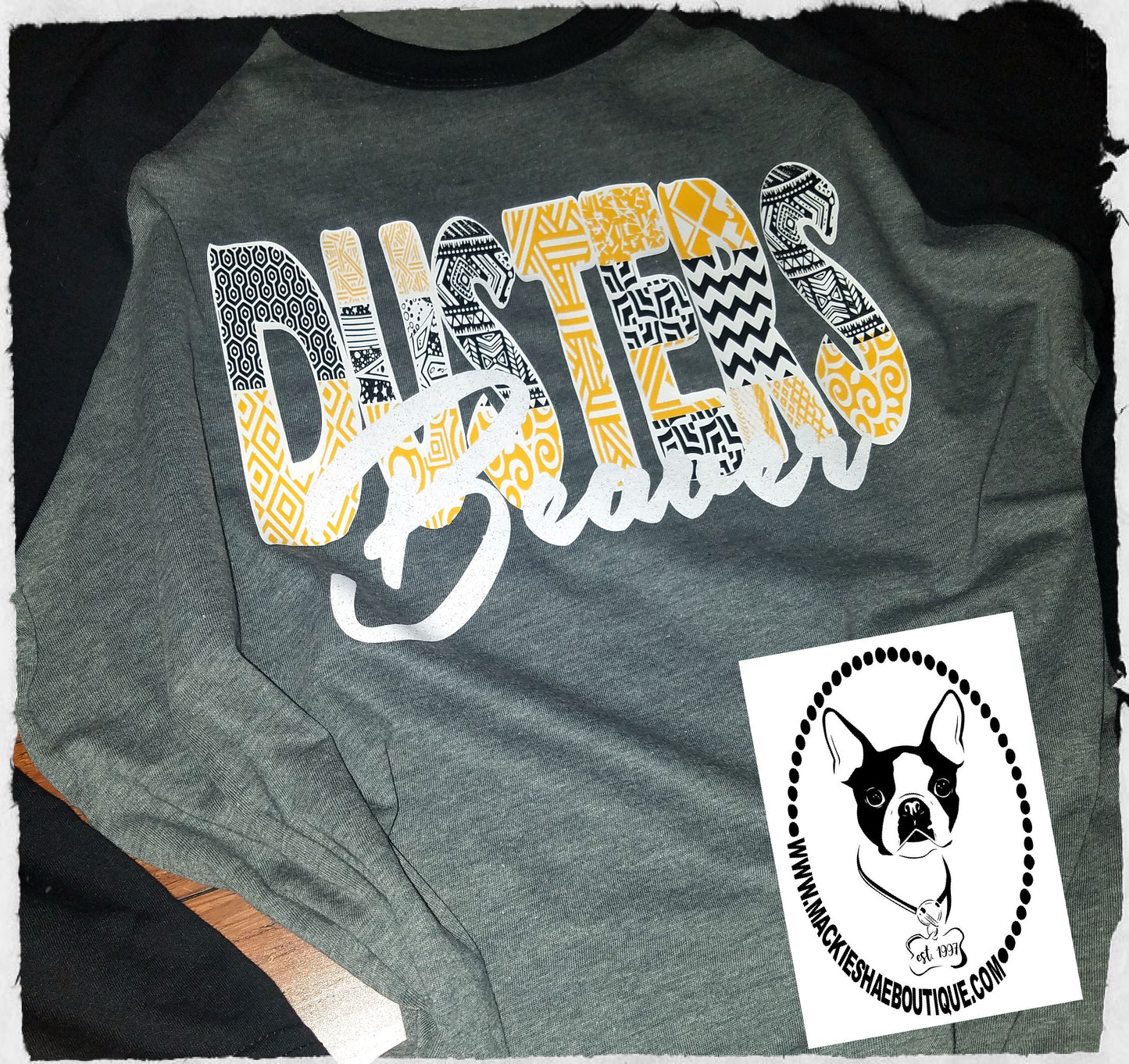 Beaver Dusters Patterned Team Custom Shirt, 3/4 Sleeve