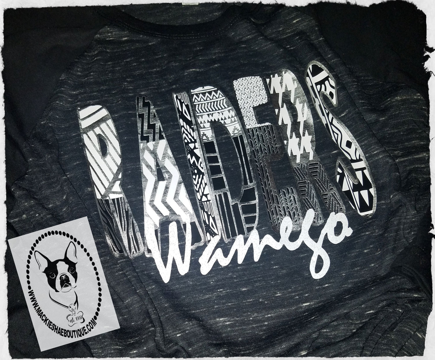 Wamego Raiders Custom Patterned Shirt, 3/4 Sleeve