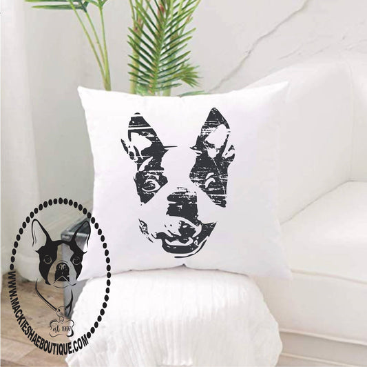 Boston Terrior Custom Pillow Cover