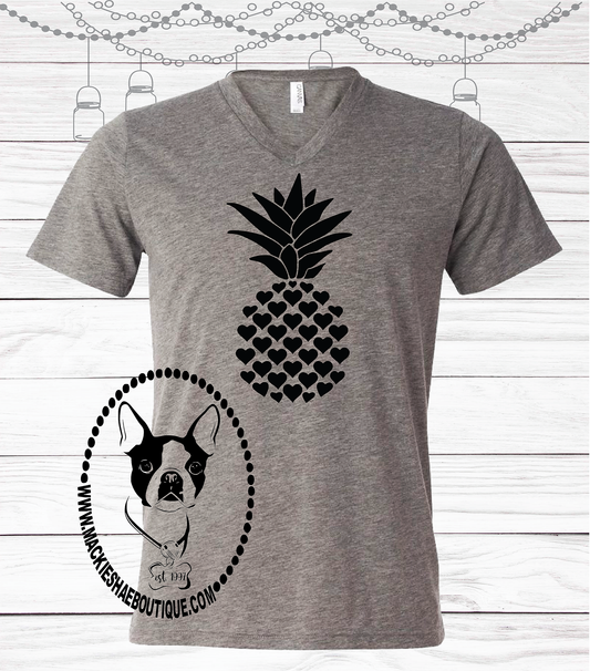 Pineapple Heart Custom Shirt, Short Sleeve