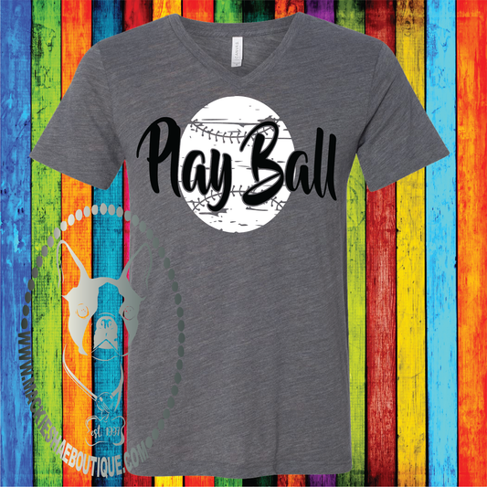 Play Ball Softball/Baseball (Get Any Sport) Custom Shirt, Soft Short Sleeve
