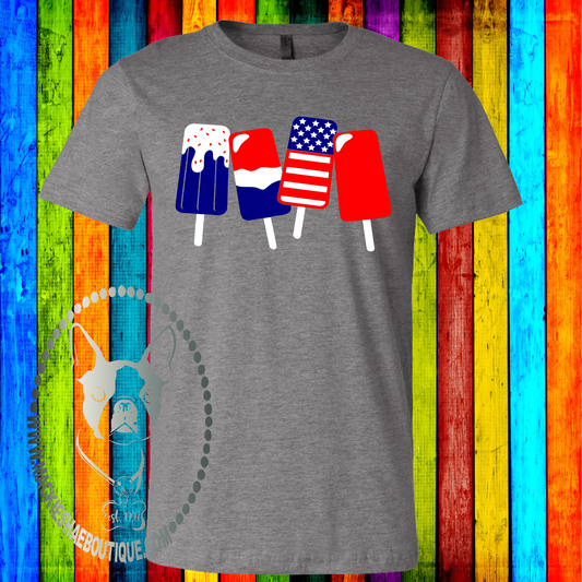 Americana Popsicle Custom Shirt, Soft Short Sleeve