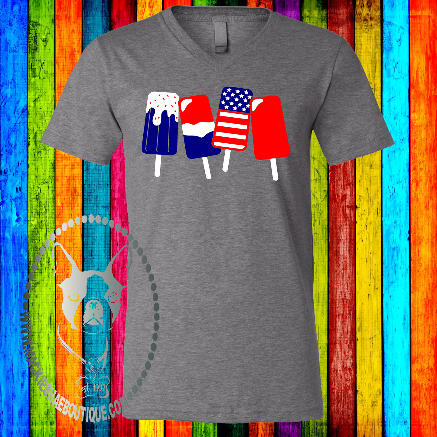 Americana Popsicle Custom Shirt, Soft Short Sleeve