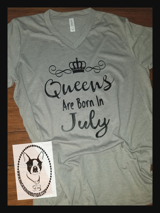 Queens are Born in {Month} Custom Shirt, Short-Sleeve