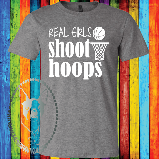 Real Girls Shoot Hoops Custom Shirt for Kids, Soft Short Sleeve