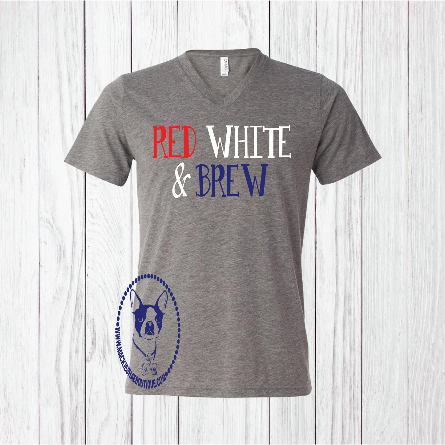 Red White & Brew Custom Shirt, Short Sleeve