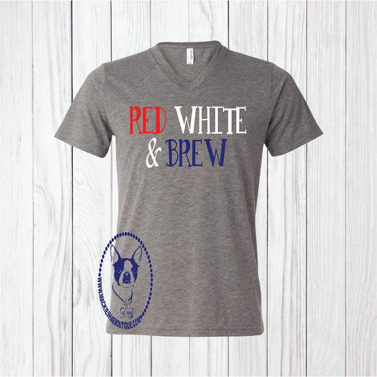 Red White & Brew Custom Shirt, Short Sleeve