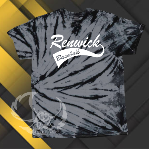 Renwick Baseball Tie Dye Tee for Adults