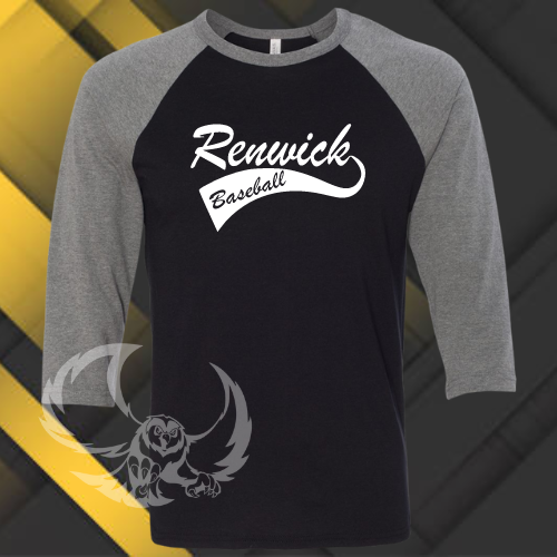 Renwick Baseball 3/4 Sleeve Raglan Tee for Adults