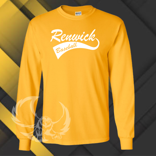 Renwick Baseball Long Sleeve Tee for Adults (2 Color Options)