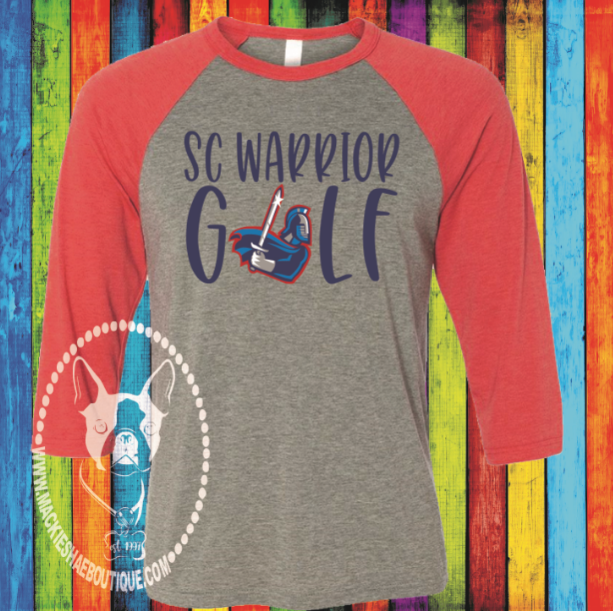 SC Warrior Golf Custom Shirt, 3/4 Sleeve
