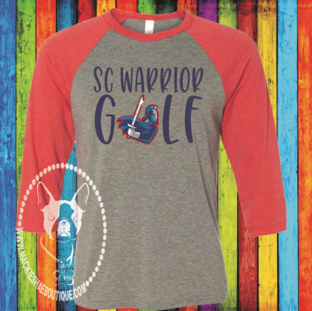 SC Warrior Golf Custom Shirt, 3/4 Sleeve