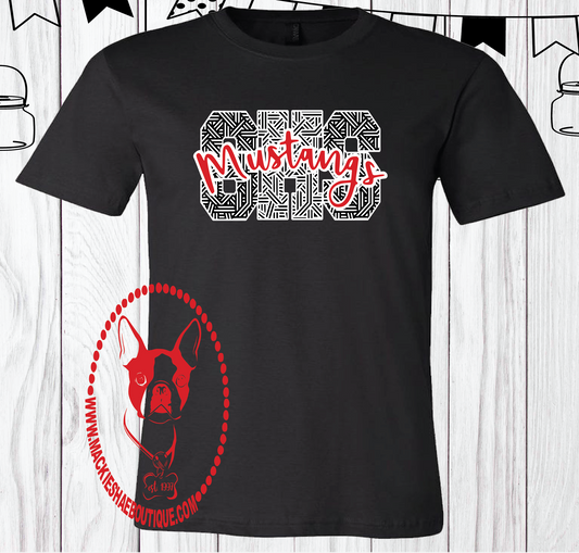 SHS Mustangs Custom Shirt, Short Sleeve