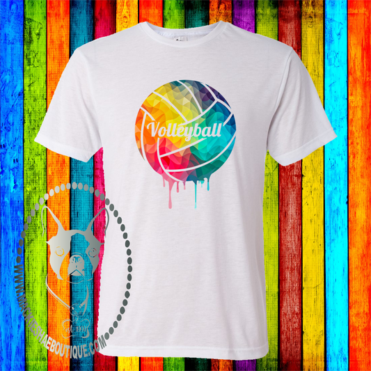 Volleyball Watercolor Custom Shirt, Short Sleeve