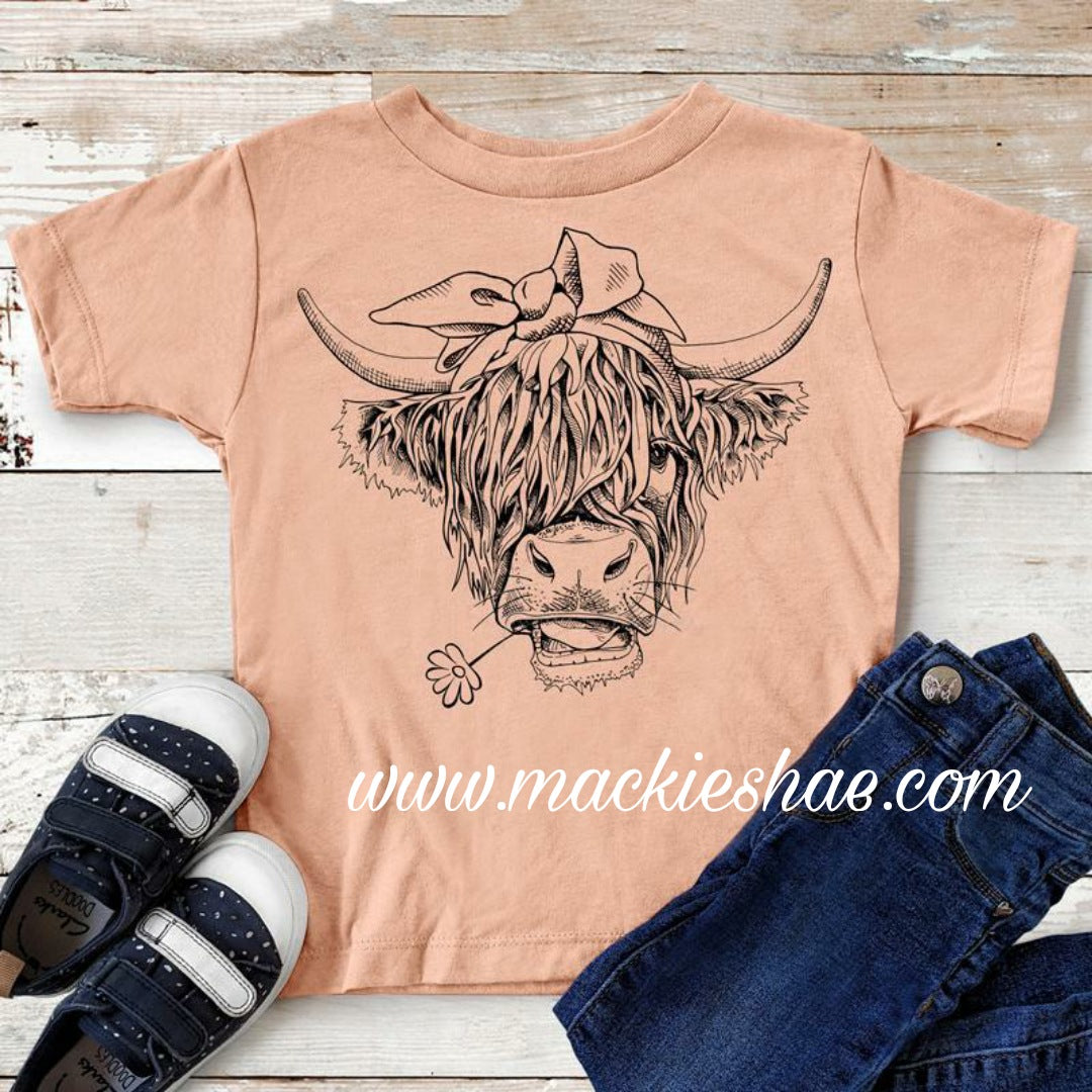 Shaggy Cow Custom Shirt for Kids and Adults, Soft Short Sleeve