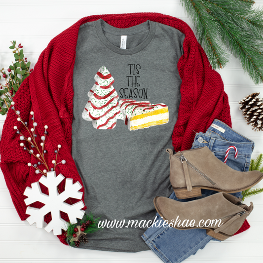 Tis the Season Little Debbie Custom Shirt, Soft Short Sleeve