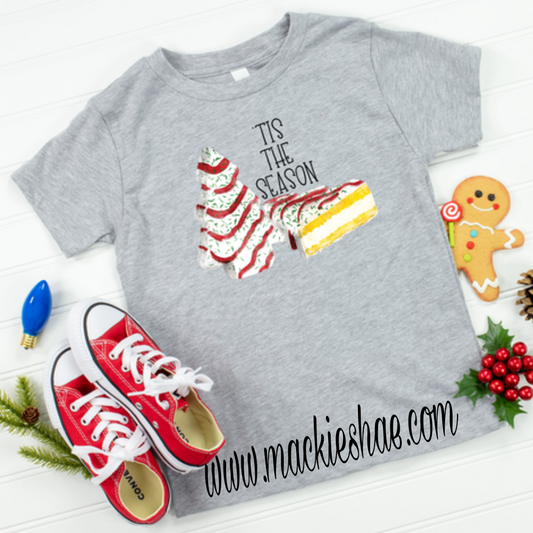 Tis the Season Little Debbie Custom Shirt for Kids, Soft Short Sleeve
