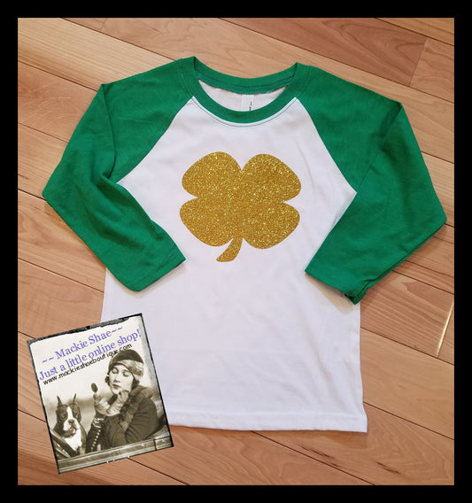 Shamrock Custom Shirt for Kids, 3/4 Sleeve