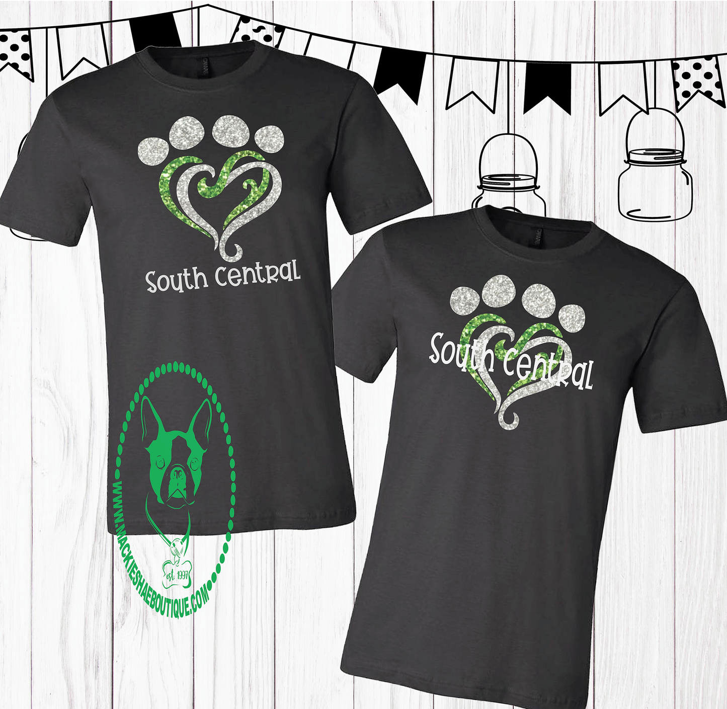 South Central Heart Paw Custom Shirt (4 different options), Short Sleeve