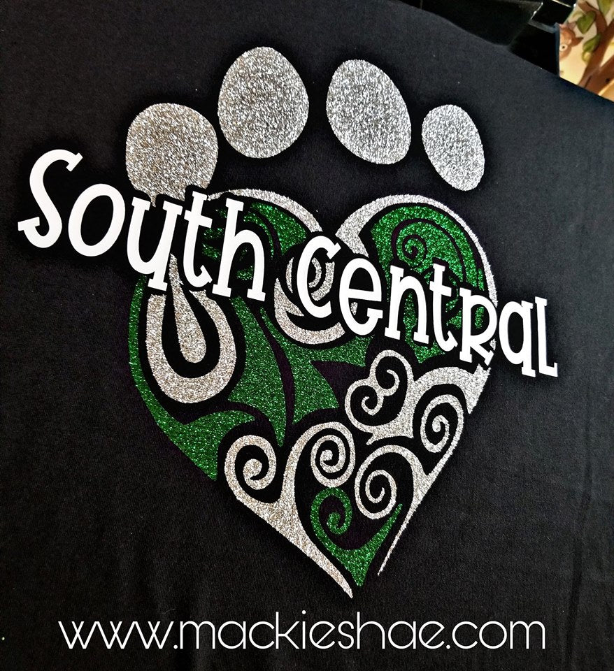 South Central Heart Paw Custom Shirt (4 different options), Short Sleeve