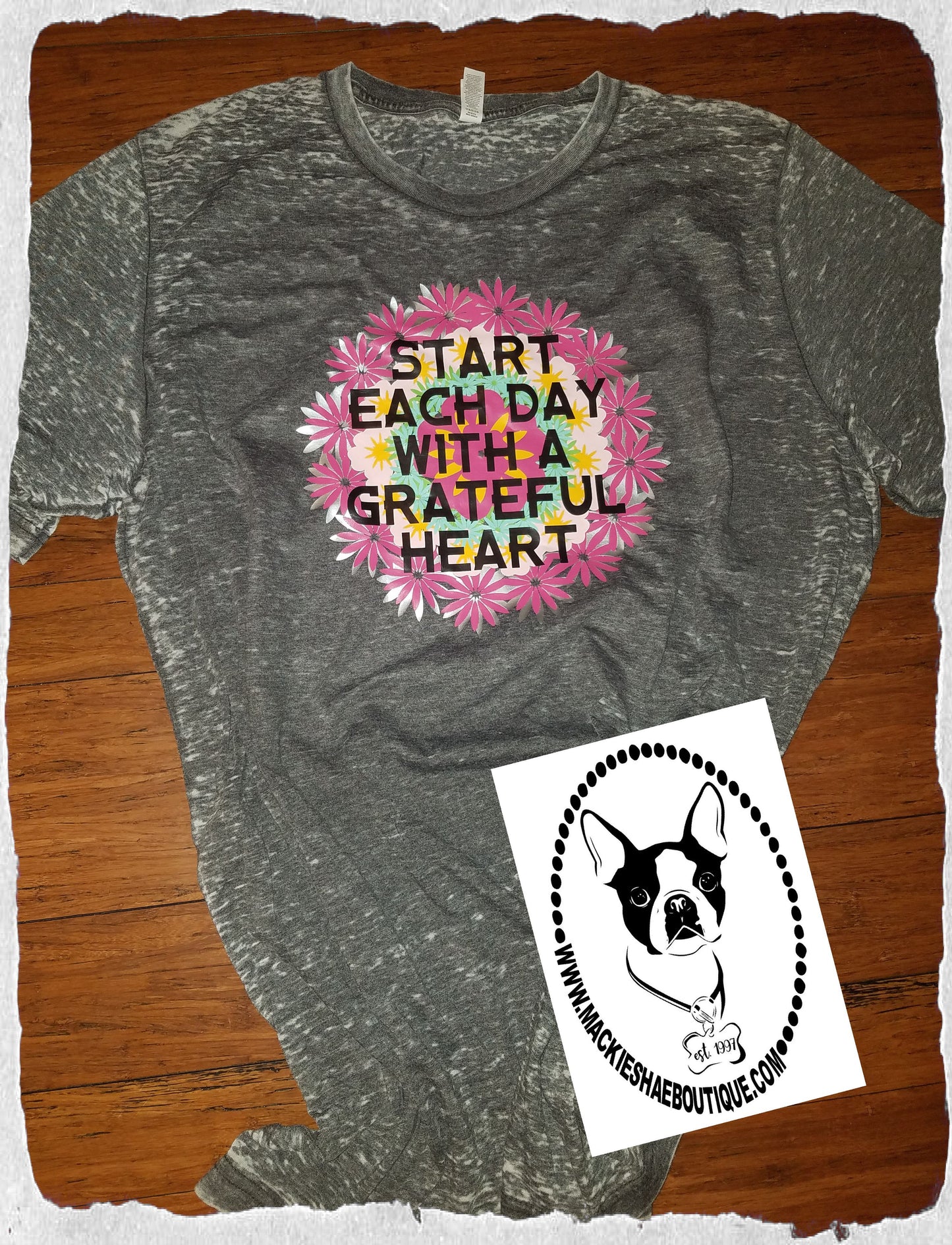 Start Each Day with a Grateful Heart Custom Shirt, Short-Sleeve