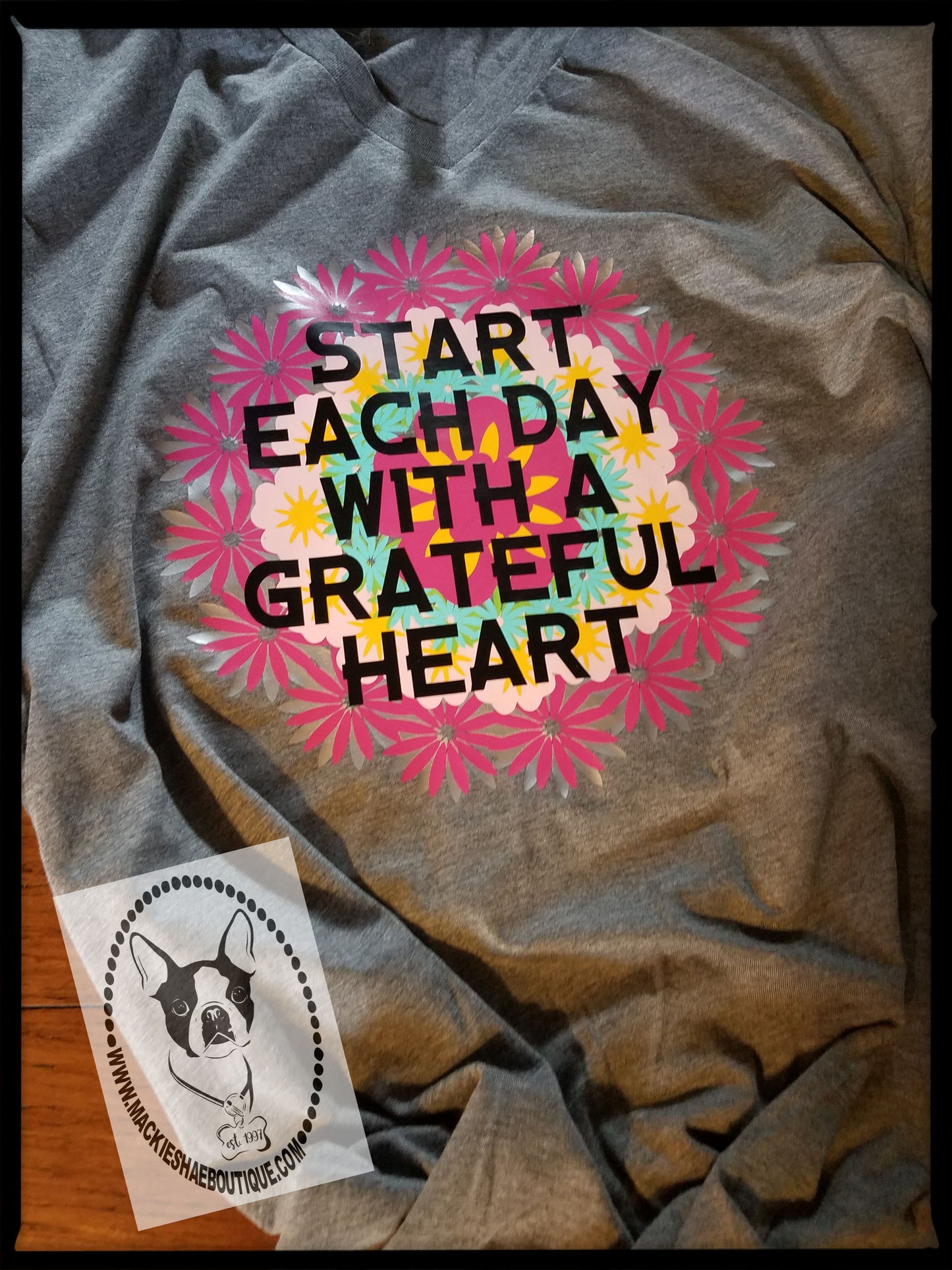 Start Each Day with a Grateful Heart Custom Shirt, Short-Sleeve