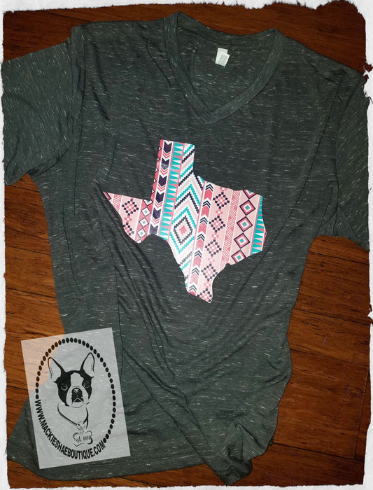 Texas Tribal Printed Custom Shirt, Short-Sleeve