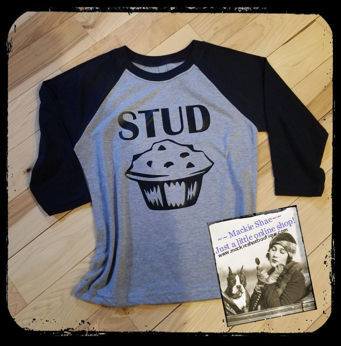 Stud Muffin Custom Shirt for Kids, 3/4 Sleeve