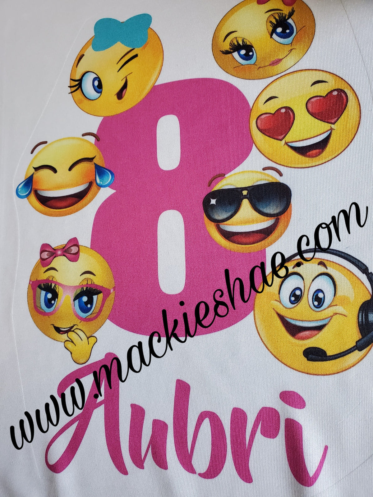 Emoji Birthday Personalized Custom Shirt for Kids, Short Sleeve