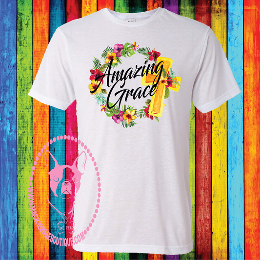 Amazing Grace Wreath Custom Shirt, Short Sleeve