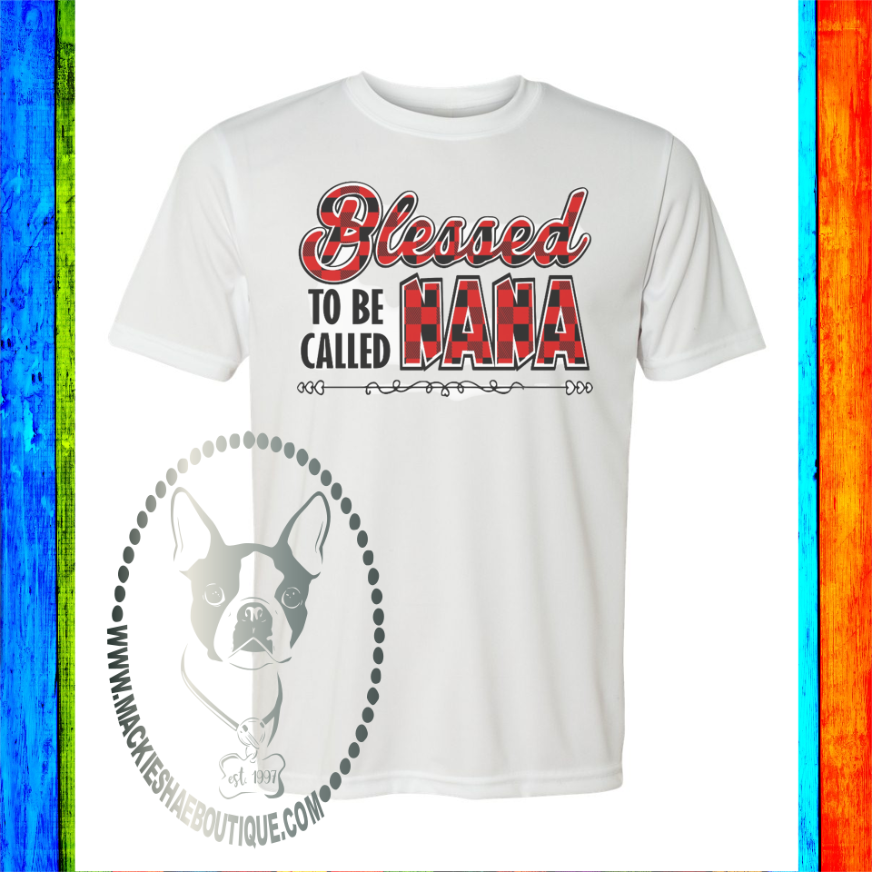 Blessed to Be Called Nana (Can be Changed) Buffalo Plaid Custom Shirt, Soft Short Sleeve
