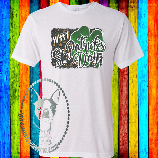 Happy St. Patrick's Day with Leopard Custom Shirt, Soft Short Sleeve