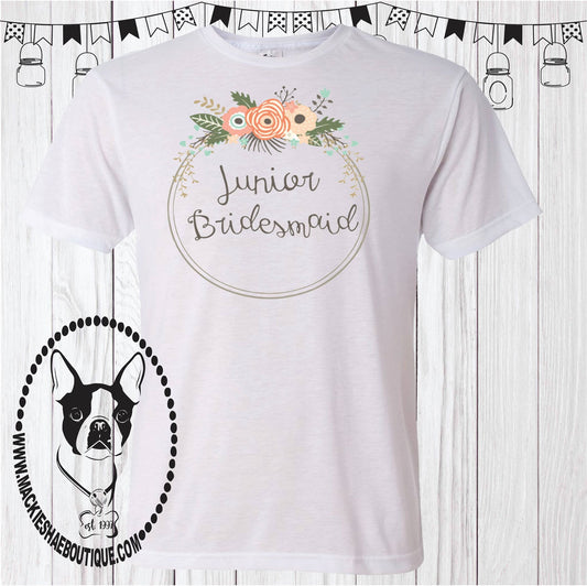 Junior Bridesmaid Custom Shirt for kids, Short Sleeve