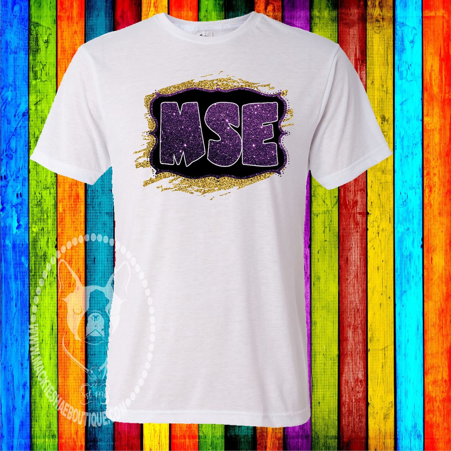 MSE Purple and Gold Custom Shirt, Short Sleeve