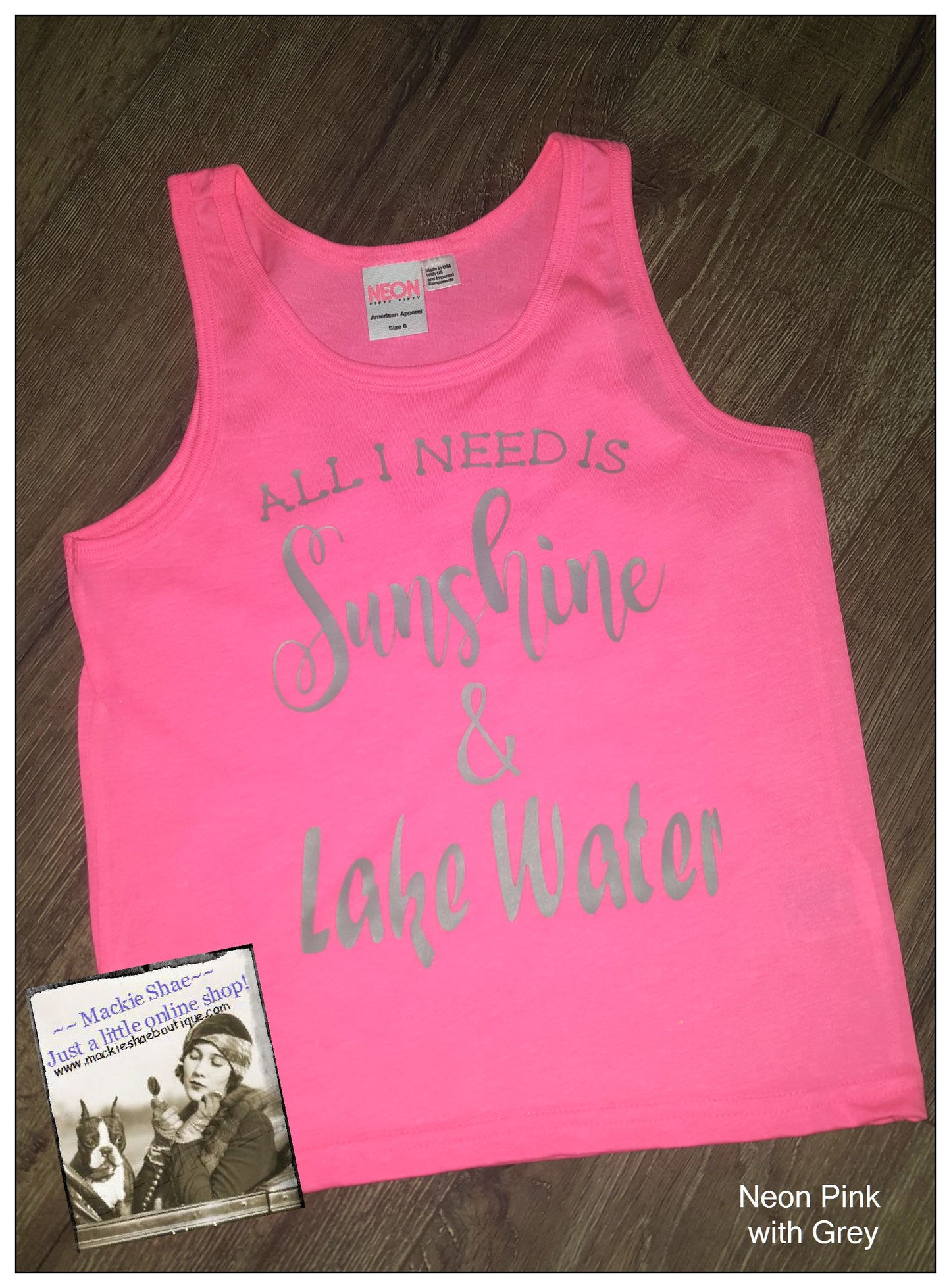 All I Need is Sunshine & Lake Water Custom Shirt for Kids, Tank