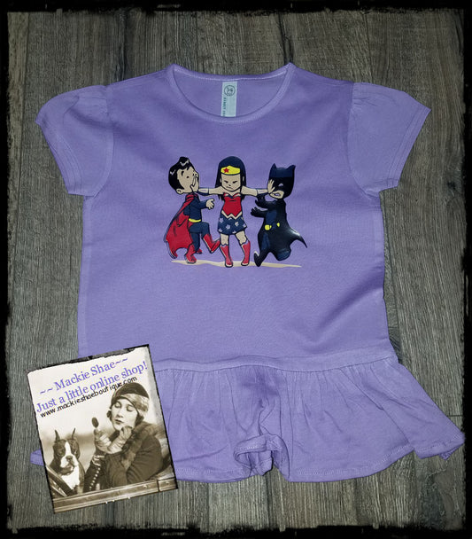 Wonder Woman and Heros Custom Shirt for Kids