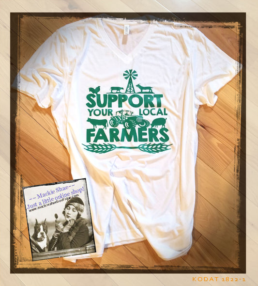 Support Your Local Farmers Custom Shirt, Short-Sleeve