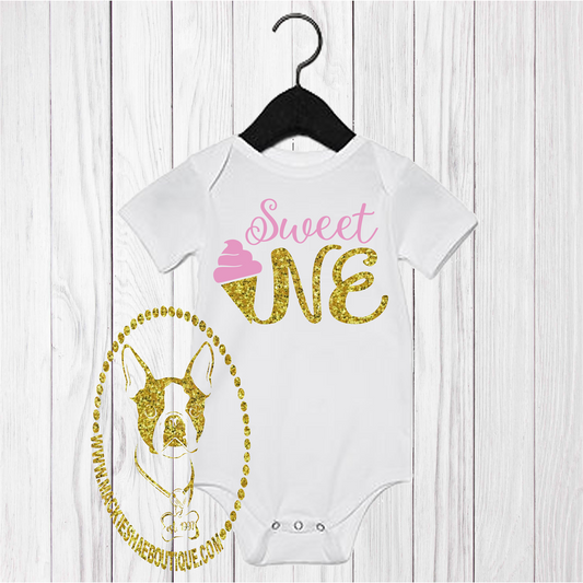 Sweet One Ice Cream Custom Body Suit for Kids