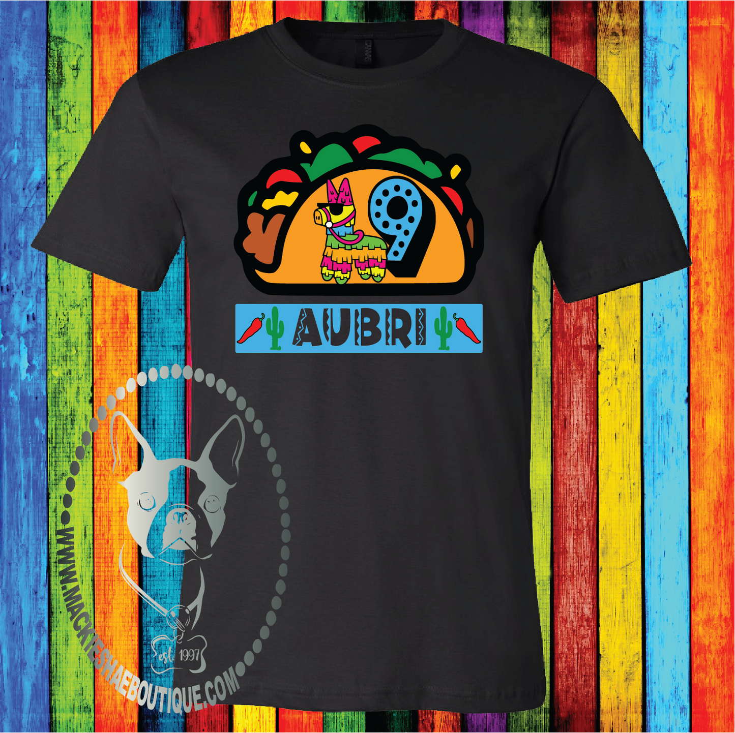 Taco Personalized Birthday Custom Shirt for Kids, Soft Short Sleeve