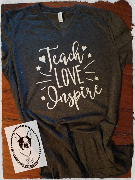 Teach Love Inspire Custom Shirt, Short-Sleeve