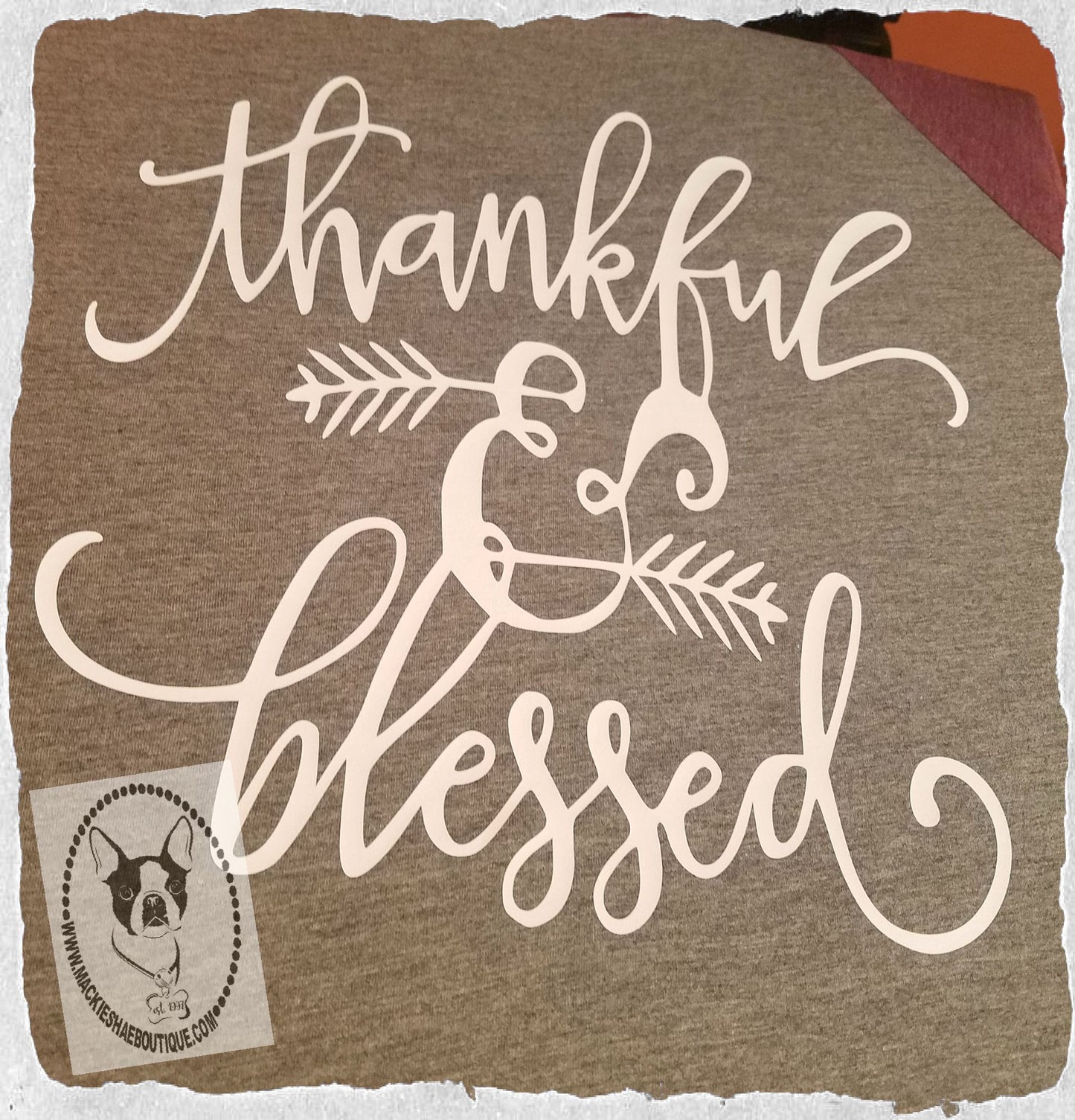Thankful & Blessed Wheat Custom Shirt, 3/4 Sleeve