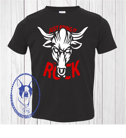 Just Bring It...  The Rock Custom Shirt for Kids, Short-Sleeve